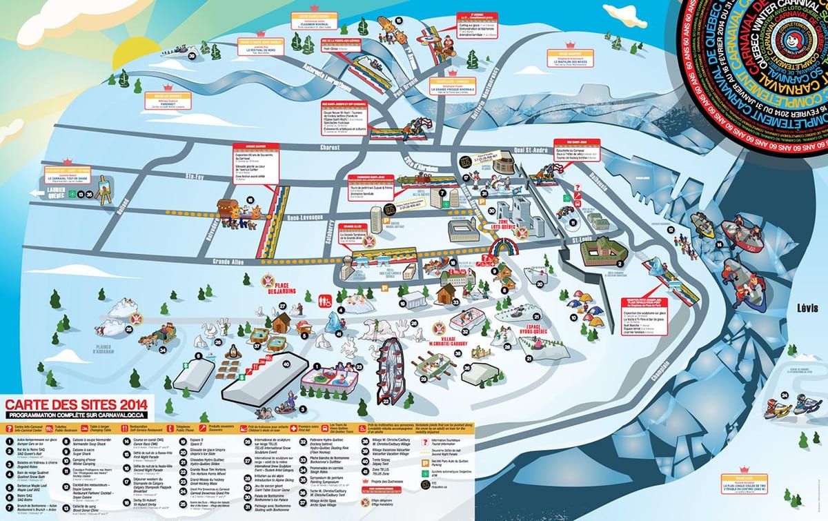 Harta Quebec carnavalul de iarnă