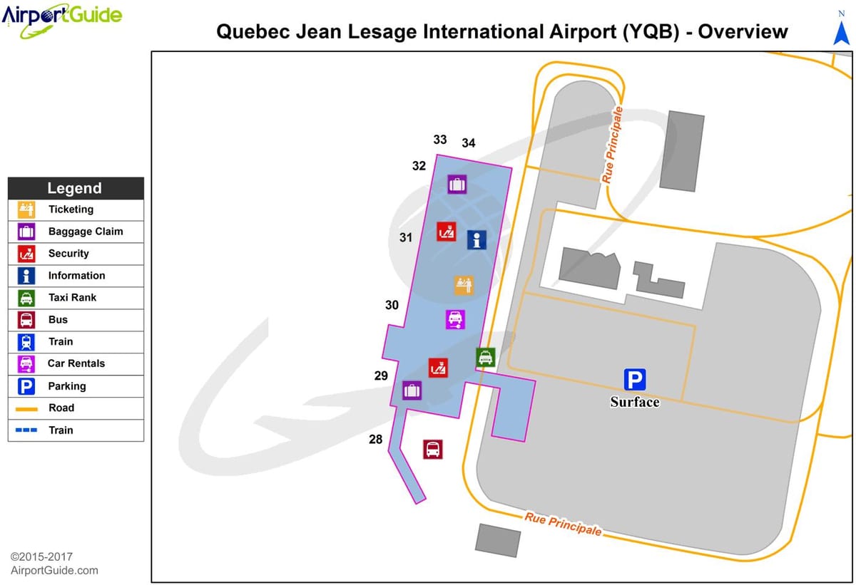Harta Quebec City aeroport