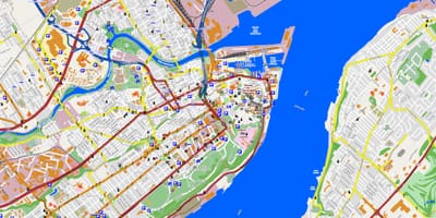 Harta Quebec City și zona înconjurătoare