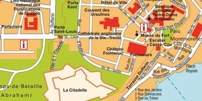 Harta din Quebec, Orașul Quebec 