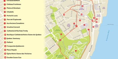 Harta Quebec City hop-on hop off