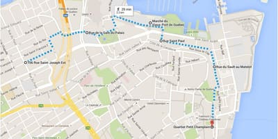 Harta Quebec City orasul de jos