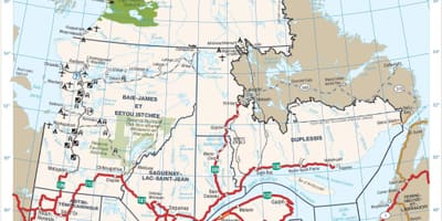 Harta de drum Quebec canada